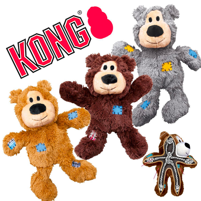 Brinquedo Pelúcia Kong Wild Bear - Urso de Pelúcia com corda Resistente - Net Shop Brasil