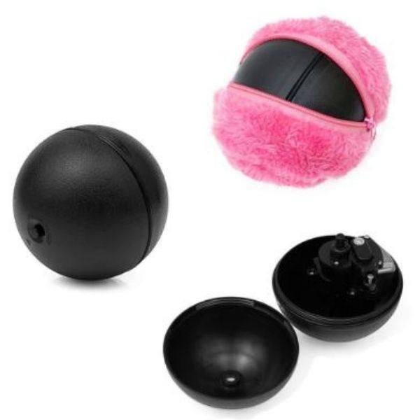 Fluffy Ball Bolinha de Rolagem Automática + Brindes (4 Capas de Pelúcia) - Net Shop Brasil