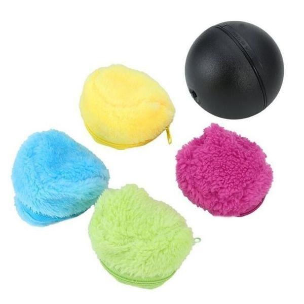 Fluffy Ball Bolinha de Rolagem Automática + Brindes (4 Capas de Pelúcia) - Net Shop Brasil