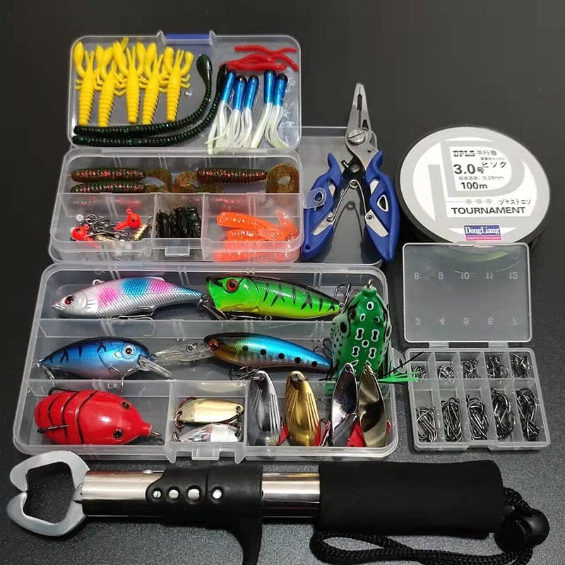 Kit para Pesca com 164 Peças - Linha, Anzol e Iscas Artificiais - Net Shop Brasil