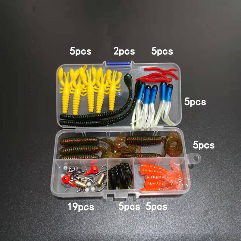 Kit para Pesca com 164 Peças - Linha, Anzol e Iscas Artificiais - Net Shop Brasil