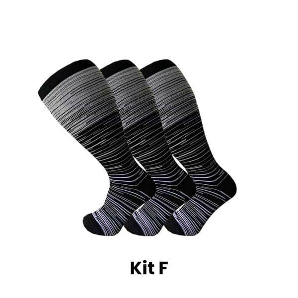 Meias de Compressão ConfortLife Plus Size (Kit 3 Pares) - Net Shop Brasil