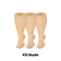 Meias de Compressão ConfortLife Plus Size (Kit 3 Pares) - Net Shop Brasil