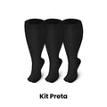 Meias de Compressão ConfortLife Plus Size (Kit 3 Pares) - Net Shop Brasil