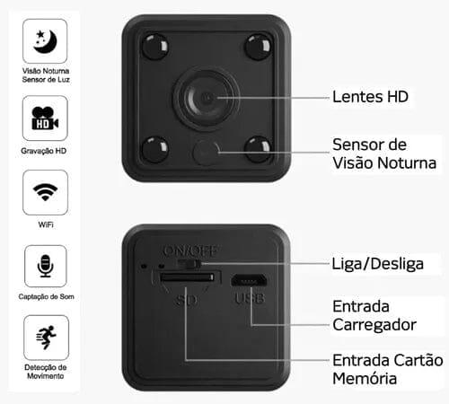 Mini Câmera Profissional - Alta Definição 1080p - Net Shop Brasil