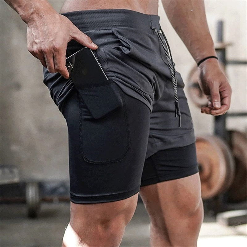 Shorts Dupla Camada Masculino para Academia - Net Shop Brasil