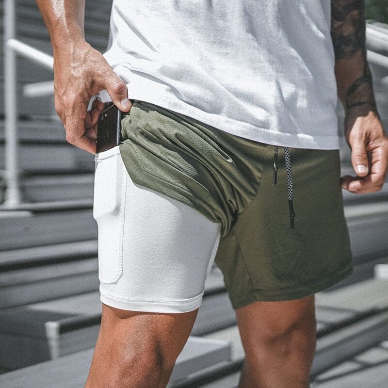 Shorts Dupla Camada Masculino para Academia - Net Shop Brasil