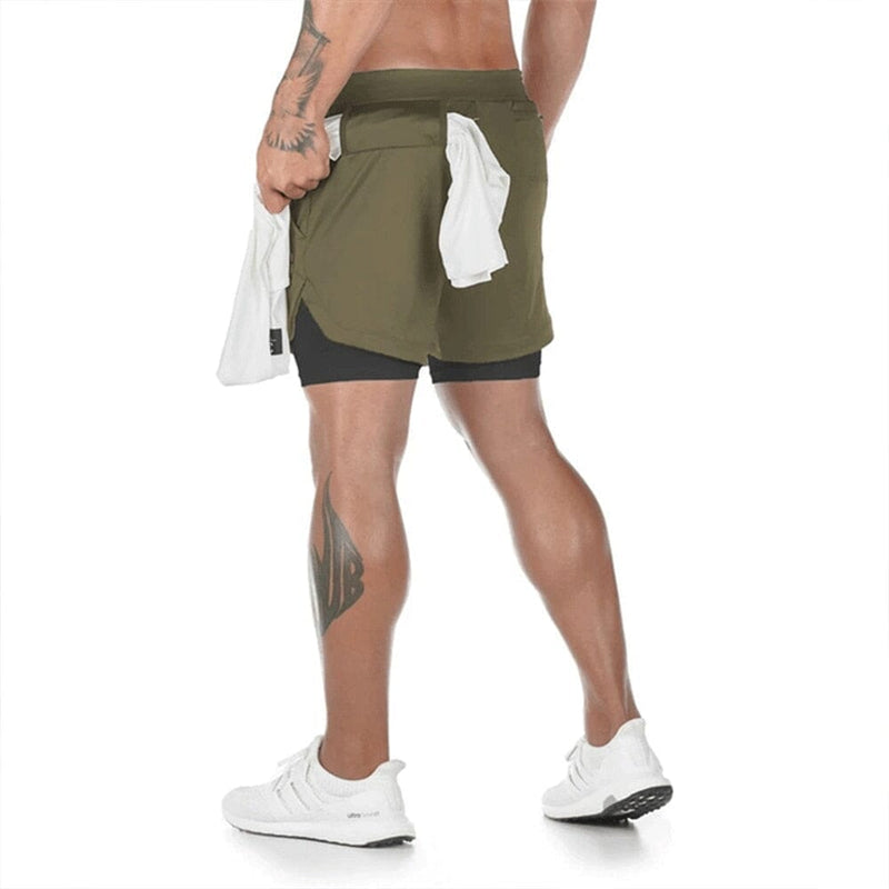 Shorts Dupla Camada Masculino para Academia - Net Shop Brasil